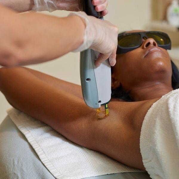 Professional laser hair removal machine used in UK clinic