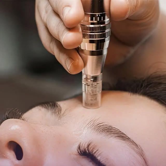 Client receiving Micro Combined Facial treatment