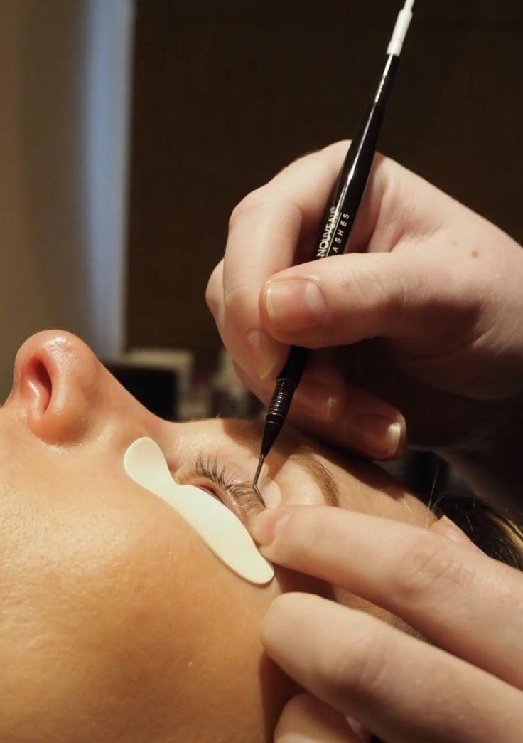 Close-up of lashes after LVL Lash Lift treatment